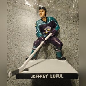 Hockey Player Figurine in Teal and Purple